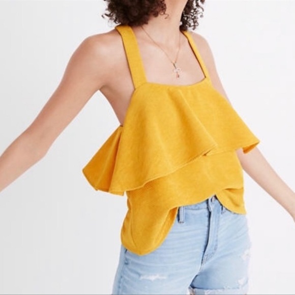 Madewell Texture Thread Ruffle Top - Picture 3 of 7